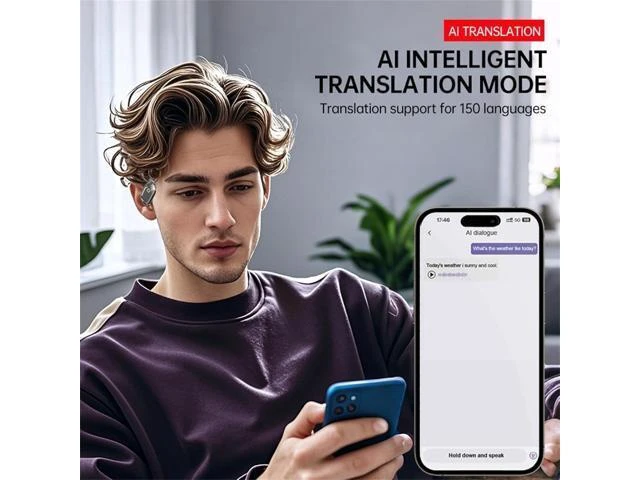 Alt view image 12 of 14 - Peachloft Translator, Peachloft Earbuds, Multi Language Translator Earbuds, Ear Buds That Translate Languages, Two Way Translator Ear Buds Device in Real Time for iOS & Android (Black)