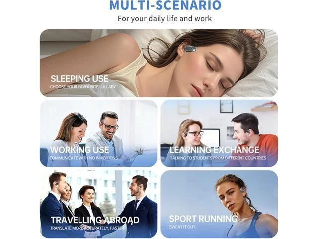 Alt view image 13 of 14 - Peachloft Translator, Peachloft Earbuds, Multi Language Translator Earbuds, Ear Buds That Translate Languages, Two Way Translator Ear Buds Device in Real Time for iOS & Android (Black)