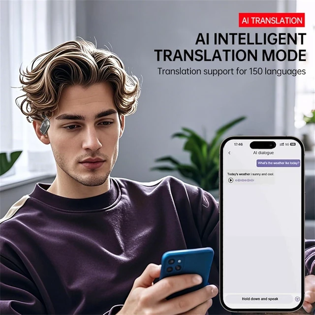 Alt view image 12 of 14 - Peachloft Translator, Peachloft Earbuds, Multi Language Translator Earbuds, Ear Buds That Translate Languages, Two Way Translator Ear Buds Device in Real Time for iOS & Android (Black)