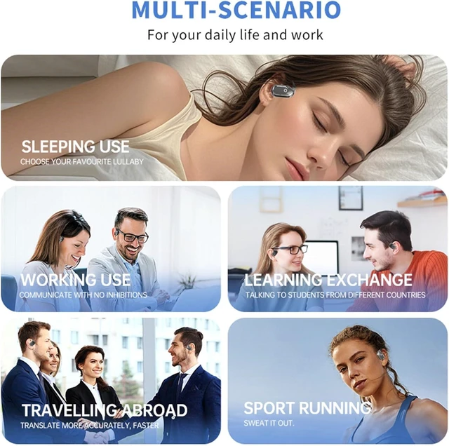 Alt view image 13 of 14 - Peachloft Translator, Peachloft Earbuds, Multi Language Translator Earbuds, Ear Buds That Translate Languages, Two Way Translator Ear Buds Device in Real Time for iOS & Android (Black)
