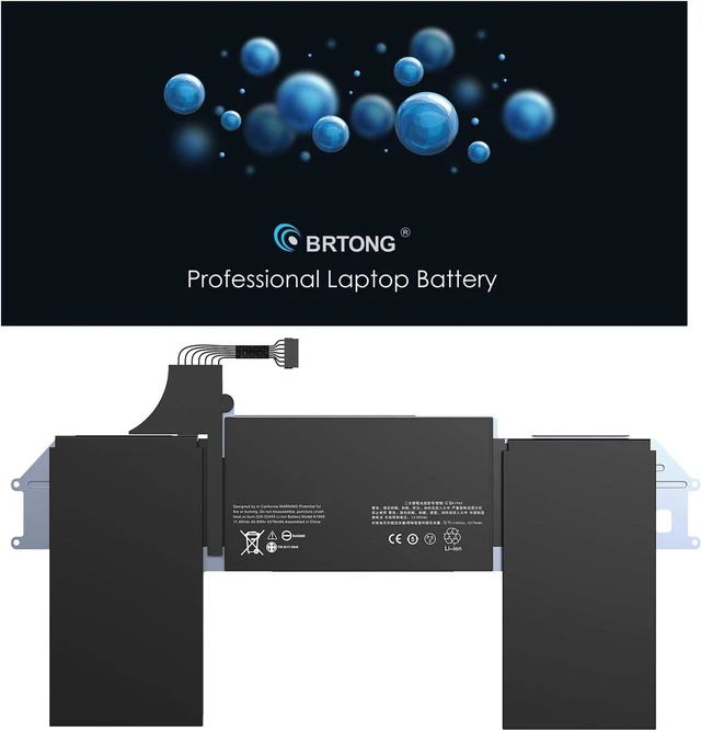 Alt view image 14 of 14 - A1932 A1965 A2179 Battery Compatible with MacBook Air 13 inch 2018 2019 2020 Year A1932 A1965 A2179 Replacement Laptop Battery (11.4V 49.9Wh)