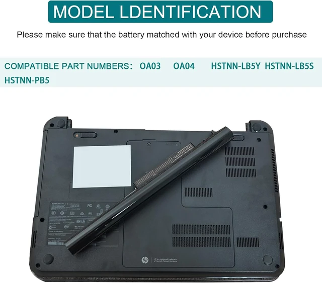 Alt view image 11 of 14 - Tree.NB New Spare 746641-001 Laptop Battery for HP OA03 OA04 740715-001 746458-421 751906-541 15-R132WM