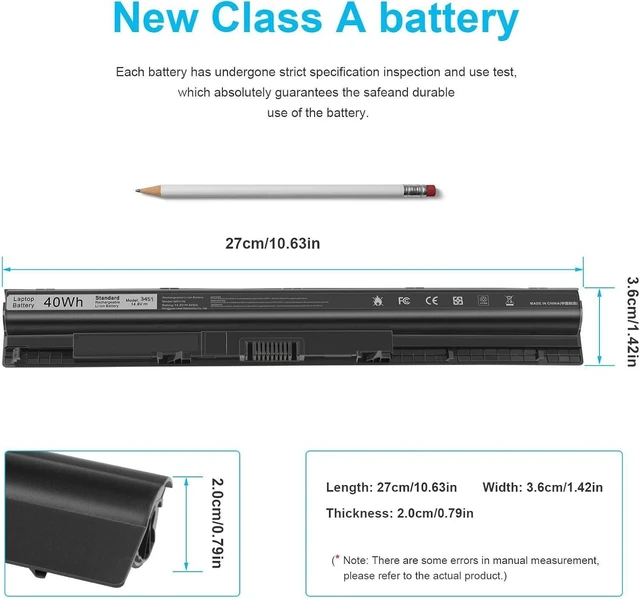 Alt view image 9 of 12 - Fancy Buying M5Y1K Laptop Battery for Dell Inspiron 14 15 17 5000 3000 Series 5559 5558 3551 3451 3558 i3558 3567 5755 5756 5458 5759 5758 5759 GXVJ3 HD4J0 K185W WKRJ2 VN3N0 991XP 07G07 78V9D