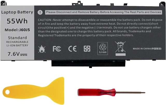 Alt view image 8 of 14 - TREE.NB Battery for Dell Latitude E7470 E7270 7470 7270 7.6V 55Wh Battery Type MC34Y 242WD 1w2y2 J60J5