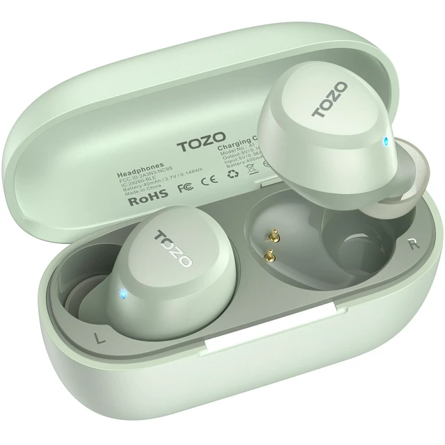 Alt view image 8 of 14 - A1 Wireless Earbuds Bluetooth 5.3 Light Weight in Ear IPX5 Waterproof Headphones 2 Mic for AI Calls, Immersive Premium Sound Bass Headset with Charging Case, 32 Presets EQ Customization via App