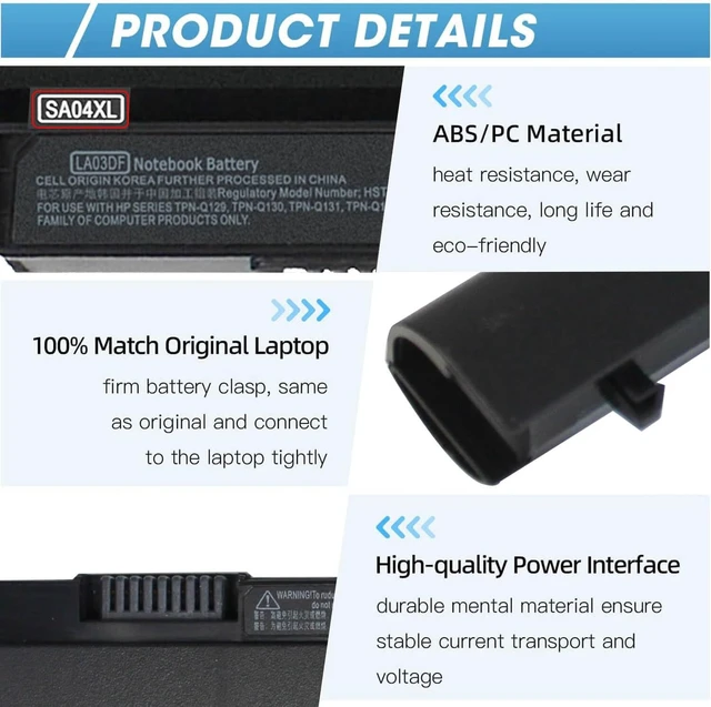 Alt view image 11 of 14 - LA03DF Battery for HP 15-F Series 776622-001 15-f272wm 15-f233wm 15-1272wm 15-f387wm 15-f222wm 15-f271wm 15-f211wm 15-f010wm 15-f215dx 15-f305dx 15-f010dx 15-f111dx 15-f162dx HSTNN-IB6R 752237-001