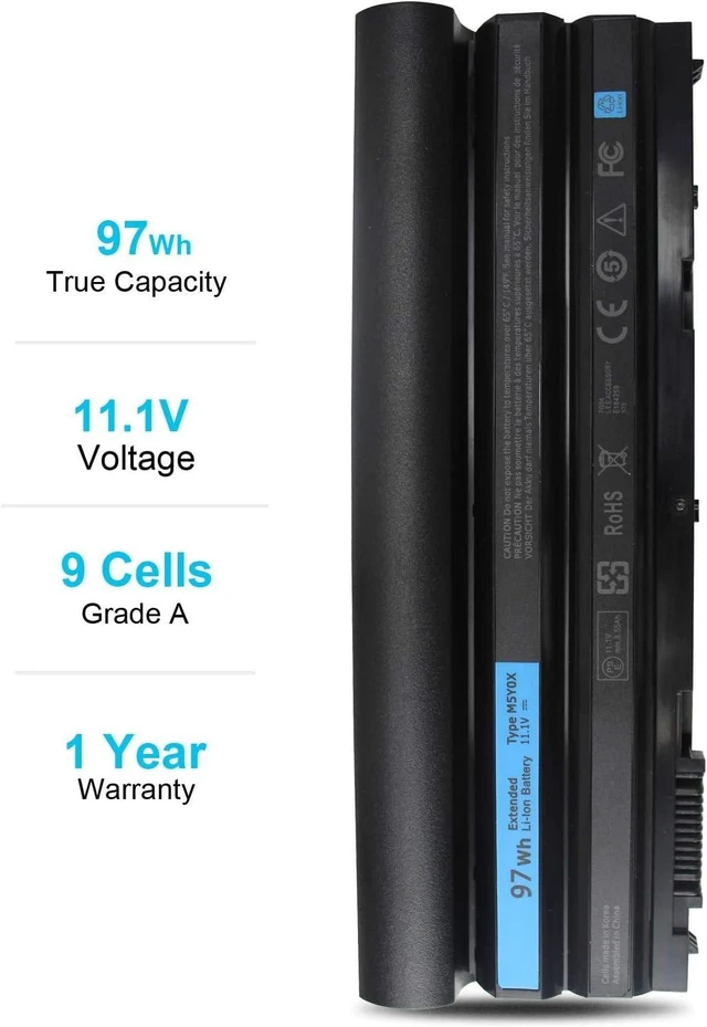 Alt view image 13 of 14 - 9 Cell 97Wh M5Y0X T54FJ Laptop Battery Compatible with Dell Latitude E6420 E6430 E6520 E6530 E6440 E5420 E5520 E5530 E5430 8858X T54F3 312-1325 2P2MJ PRV1Y HCJWT 7FJ92 312-1165 911MD NHXVW 11.1V New