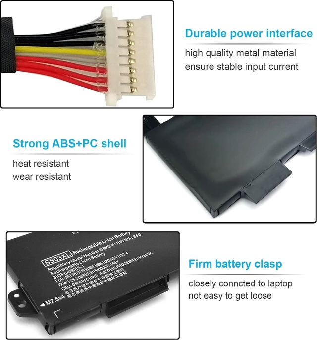 Alt view image 11 of 14 - 50Wh SS03XL 933321-855 Battery for HP EliteBook 840 735 745 830 G5 G6 EliteBook 730 740 836 846 G5 ZBook 14U G5 G6 SS03050XL-PL 932823-171 HSN-113C-4 932823-421 932823-1C1 HSN-112C HSTNN-LB8G 11.55V
