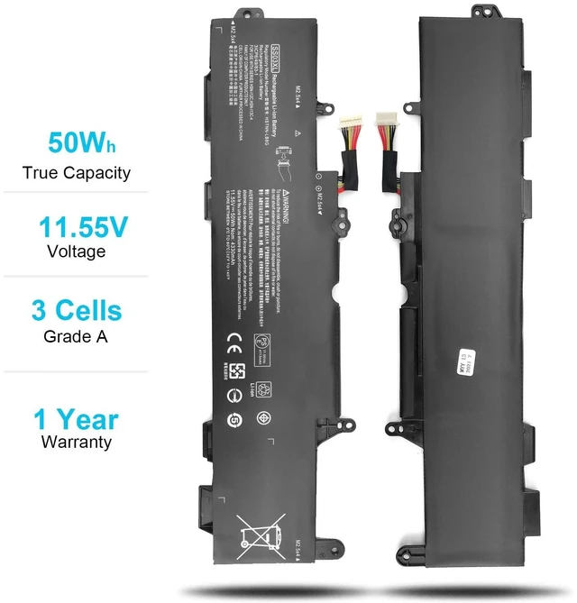 Alt view image 19 of 20 - 50Wh SS03XL 933321-855 Battery for HP EliteBook 840 735 745 830 G5 G6 EliteBook 730 740 836 846 G5 ZBook 14U G5 G6 SS03050XL-PL 932823-171 HSN-113C-4 932823-421 932823-1C1 HSN-112C HSTNN-LB8G 11.55V