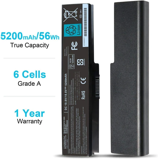 Alt view image 12 of 14 - PA3817U-1BRS Laptop Battery Compatible with Toshiba Satellite C655 C650D C675 C660 L700 L750 L755 L770 L645 L655 L675 P745 P755 P775 M640 M645 A660 A655 A665 PA3818U PA3819U PA3816U PA3634U PABAS228
