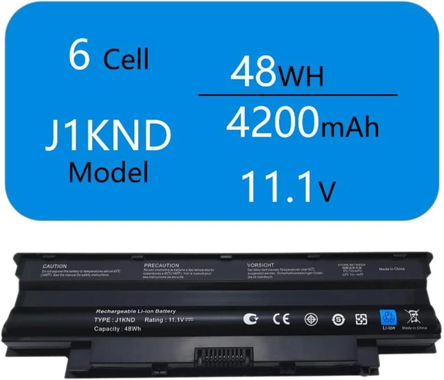 Alt view image 9 of 14 - J1KND Laptop Battery for Dell N5110 N5010 N5030 N5040 N5050 N7010 N7110 N4010 N4110 M5010 M5030 M5040 M5110 3420 3520 Vostro 3450 3550 3750 4T7JN 07XFJJ 04YRJH