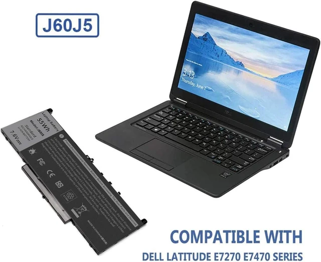 Alt view image 12 of 14 - TREE.NB Battery for Dell Latitude E7470 E7270 7470 7270 7.6V 55Wh Battery Type MC34Y 242WD 1w2y2 J60J5