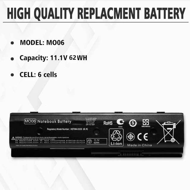 Alt view image 7 of 10 - MO06 MO09 671731-001 58WH Laptop Battery for HP Envy M6 M7 671567-831 672412-001 HSTNN YB3N HSTNN LB40 Replacement M006 M009 Battery for hp Pavilion DV7-7000 DV4-5000 DV6-7000 DV7T-7000
