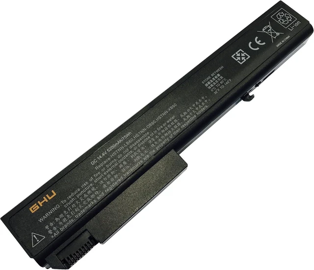 Alt view image 9 of 14 - GHU New Laptop Battery 75wh Replacement for HP EliteBook 8530P 8530W 8540P 8540W 8730W 8740W 8530 8730 493976-001 HSTNN-LB60 HSTNN-OB60 HSTNN-XB60 AV08 AV08XL KU533AA 501114-001 5200mAh