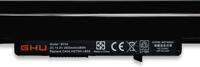 Alt view image 9 of 12 - GHU New Battery 38 WH 14.8V 2600mAh Replacement Battery for OA04 OA03 740715-001 746641-001 746458-421 HSTNN-LB5Y HSTNN-LB5S HSTNN-PB5Y Li-ion 4cell 0a03 0a04 250 G3 250 G2 255 G3 15-g020dx