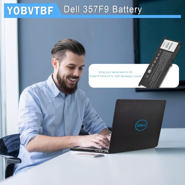 Alt view image 10 of 10 - 74WH 357F9 Laptop Battery Compatible With Dell Inspiron 15 5000 7000 5576 5577 Gaming 15 7559 i7559 7557 i7557 5577 7567 5576 7566 P65F P65F001 P57F P57F003 71JF4 071JF4 0GFJ6 0357F 11.1V 11.4V