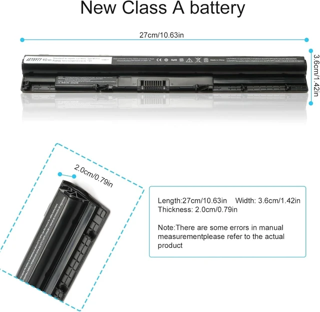 Alt view image 11 of 14 - M5Y1K 14.8V 40WH Laptop Battery Compatible for Dell Inspiron 15 3000 5000 Series 5559 5558 5555 5758 5759 3567 3551 3552 3558 3565 14 3451 3452 3458 17 5755 5756 GXVJ3 453-BBBQ WKRJ2 VN3N0