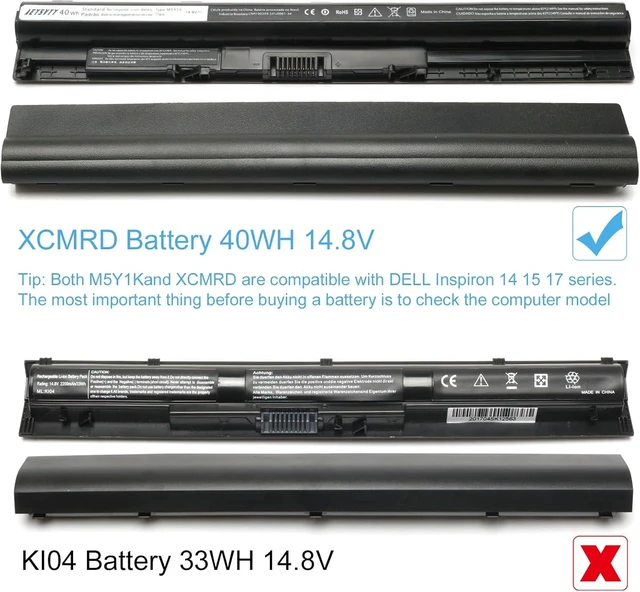 Alt view image 13 of 14 - M5Y1K 14.8V 40WH Laptop Battery Compatible for Dell Inspiron 15 3000 5000 Series 5559 5558 5555 5758 5759 3567 3551 3552 3558 3565 14 3451 3452 3458 17 5755 5756 GXVJ3 453-BBBQ WKRJ2 VN3N0