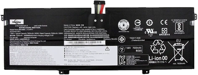 Alt view image 2 of 2 - L17c4ph1 (7.68V 60Wh/7820Mah 4-Cells) Laptop Battery Compatible With Lenovo Yoga 7 Pro Pro-13Ikb C930-13Ikb 81C4 Yoga C930-13Ikb Glass 81Eq Series Notebook 5B10q82425 L17m4ph1 5B10q82426