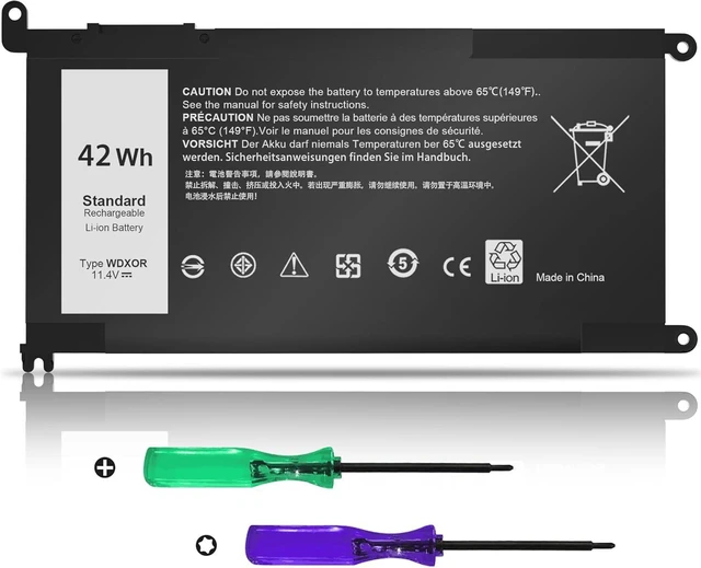 Alt view image 8 of 14 - 42Wh WDX0R Laptop Battery Replacement for Dell Inspiron 13 15 5000 7000 Series 5378 5379 5565 5567 5570 5579 7378 7569 7573 7579, Latitude 3500 3580 3590 3400 3480 3490 3189 3390 P58F P66F P75F