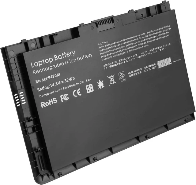 Alt view image 8 of 10 - New BT04XL 14.8V 52WH Notebook Battery for HP EliteBook Folio 9470 9470M 9480m Ultrabook BT04 BA06 HSTNN-IB3Z HSTNN-I10C 687945-001 H4Q47AA 687517-241 HSTNN-DB3Z 687517-171 BA06XL H4Q48AA
