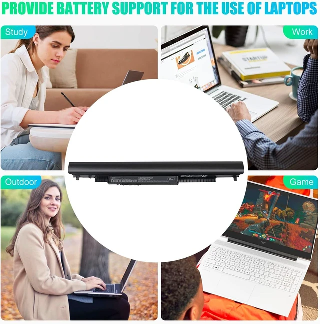 Alt view image 11 of 14 - SML Laptop/Notebook Battery Replacement for HP 776622-001 728460-001 TPN-Q130 752237-001 TPN-Q132 LA04 TPN-Q129 LA04DF HSTNN-DB5M HSTNN-YB5M F3B96AA HSTNN-UB5M - Black - High Performance New