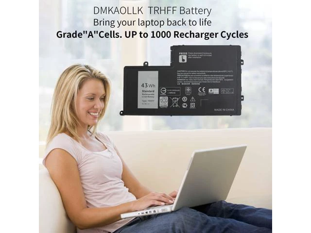 Alt view image 7 of 10 - 43WH TRHFF P39F P49G Notebook Battery for Dell Inspiron 15 5000 Series 15-5547 5547 5548 5545 5542 N5547 N5447 5447 5445 5448 i5547-3750sLV Latitude 14-3450 15-3550 0PD19 1V2F6 DL011307-PRR13G01 P51G