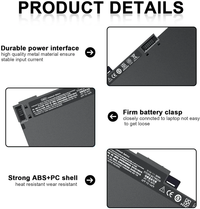 Alt view image 10 of 14 - CM03 CM03XL Notebook Battery for HP EliteBook 840 845 850 855 740 745 750 755 G1 G2 Series Laptop fits CO06 CO06XL Battery Spare 716724-421 717376-001 CM03050XL CM03050XL-PL
