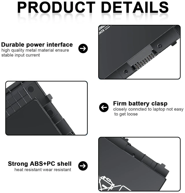 Alt view image 8 of 10 - IEFUU New BT04XL Notebook Battery Compatible with HP EliteBook Folio 9470 9470M 9480 9480M Series Ultrabook Laptop fits BA06 BA06XL Battery Spare 687945-001 696621-001 H4Q47AA H4Q48AA BT04