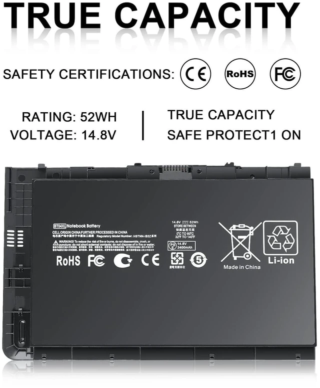 Alt view image 10 of 10 - IEFUU New BT04XL Notebook Battery Compatible with HP EliteBook Folio 9470 9470M 9480 9480M Series Ultrabook Laptop fits BA06 BA06XL Battery Spare 687945-001 696621-001 H4Q47AA H4Q48AA BT04