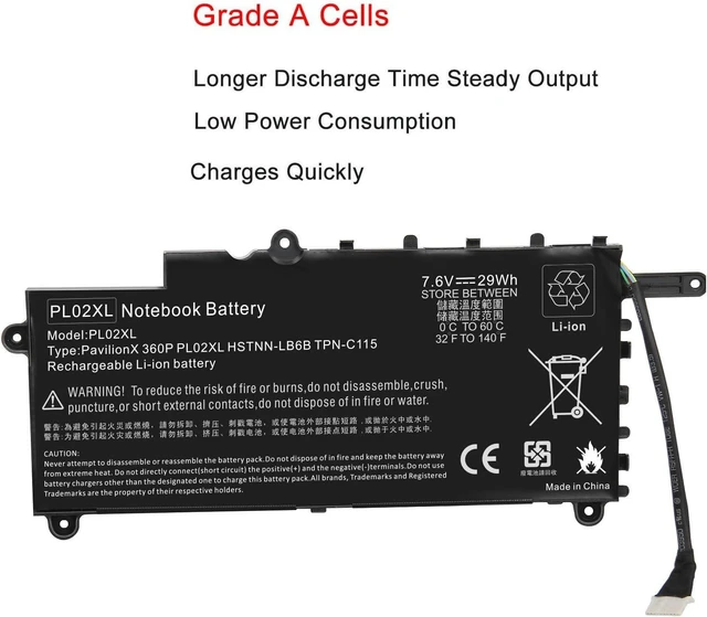 Alt view image 10 of 14 - Fancy Buying New Pl02xl 751681-231 Laptop Battery for Hp Pavilion 11-n X360 Series 11-n010dx 751875-001 Hstnn-lb6b Tpn-c115 HSTNN-DB6B Notebook Battery