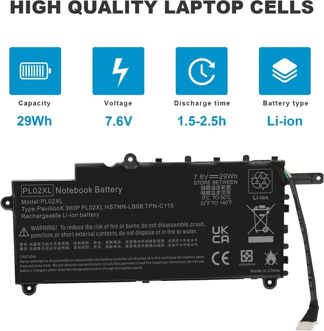 Alt view image 12 of 14 - Fancy Buying New Pl02xl 751681-231 Laptop Battery for Hp Pavilion 11-n X360 Series 11-n010dx 751875-001 Hstnn-lb6b Tpn-c115 HSTNN-DB6B Notebook Battery