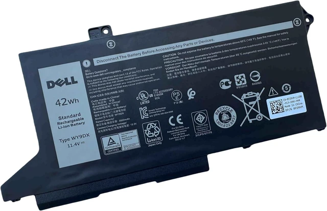 Alt view image 6 of 10 - DELL WY9DX 11.4V 42Wh 3-Cell Li-on Notebook Battery For DELL Latitude 5420,Latitude 5520,Precision 3560 Series Laptops P/N: RJ40G WY9DX 0WK3F1 WK3F1 0M3KCN M3KCN 01K2CF 1K2CF 075X16 75X16 005R42