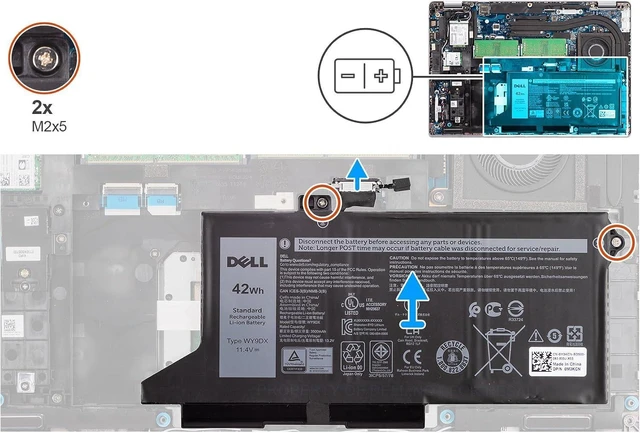 Alt view image 8 of 10 - DELL WY9DX 11.4V 42Wh 3-Cell Li-on Notebook Battery For DELL Latitude 5420,Latitude 5520,Precision 3560 Series Laptops P/N: RJ40G WY9DX 0WK3F1 WK3F1 0M3KCN M3KCN 01K2CF 1K2CF 075X16 75X16 005R42