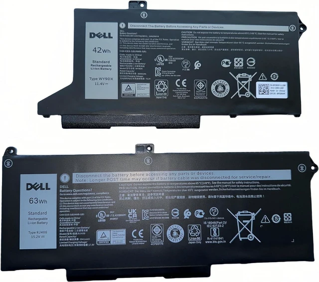 Alt view image 10 of 10 - DELL WY9DX 11.4V 42Wh 3-Cell Li-on Notebook Battery For DELL Latitude 5420,Latitude 5520,Precision 3560 Series Laptops P/N: RJ40G WY9DX 0WK3F1 WK3F1 0M3KCN M3KCN 01K2CF 1K2CF 075X16 75X16 005R42