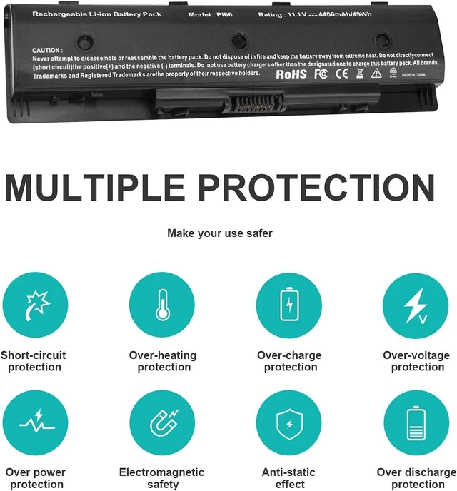 Alt view image 12 of 14 - Fancy Buying 6 Cells Battery for HP P106 P109 710416-001 710417-001 Notebook Battery