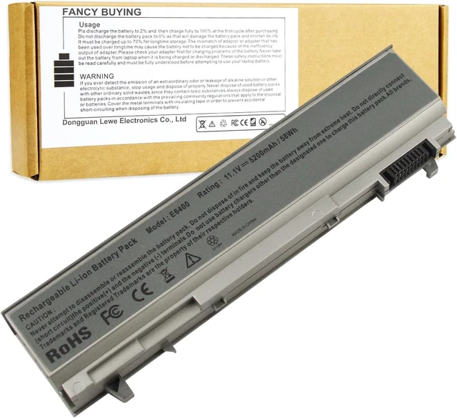 Alt view image 8 of 14 - Fancy Buying New Laptop Notebook Battery for Dell Latitude E6400 E6410 E6500 E6510 MP490 4m529 pt434 ky265 312-0749 4N369 MP303