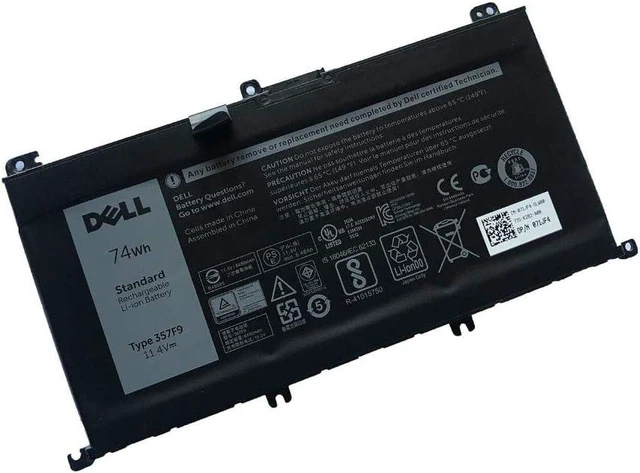 Alt view image 5 of 8 - DELL 357F9 Notebook Battery 11.1V 74Wh replaceable For Dell Inspiron15 5000 Series 5576 5577 Inspiron15 7559 Inspiron15 7000 Inspiron15 7557 7559 7566 7567 INS15PD-1548B INS15PD-1548R Best OEM Quality