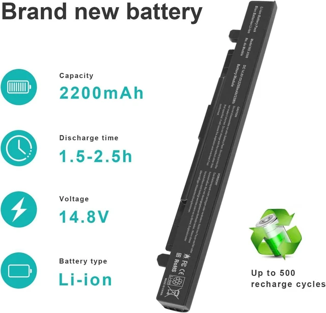 Alt view image 11 of 14 - Fancy Buying Laptop Notebook Battery for X550 X550A X550B X550D A41-X550 A550C,A550 F550 F552 K450 K550 P450 P550 R409 R510 X452 X550 Series