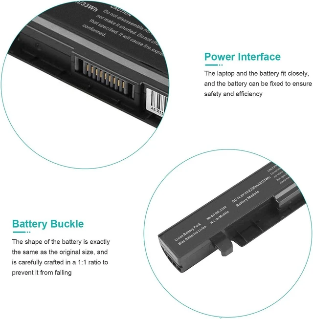 Alt view image 12 of 14 - Fancy Buying Laptop Notebook Battery for X550 X550A X550B X550D A41-X550 A550C,A550 F550 F552 K450 K550 P450 P550 R409 R510 X452 X550 Series