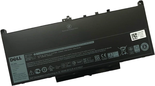 Alt view image 4 of 6 - DELL J60J5 7.6V 55Wh 4-Cell Li-Polymer Notebook Battery Replaceable for Dell Latitude E7470 E7270 7470 7270 Laptop, Type 0MC34Y MC34Y R1V85 242WD GG4FM WYWJ2 1W2Y2 451-BBSX 451-BBSY 451-BBSU P26S001