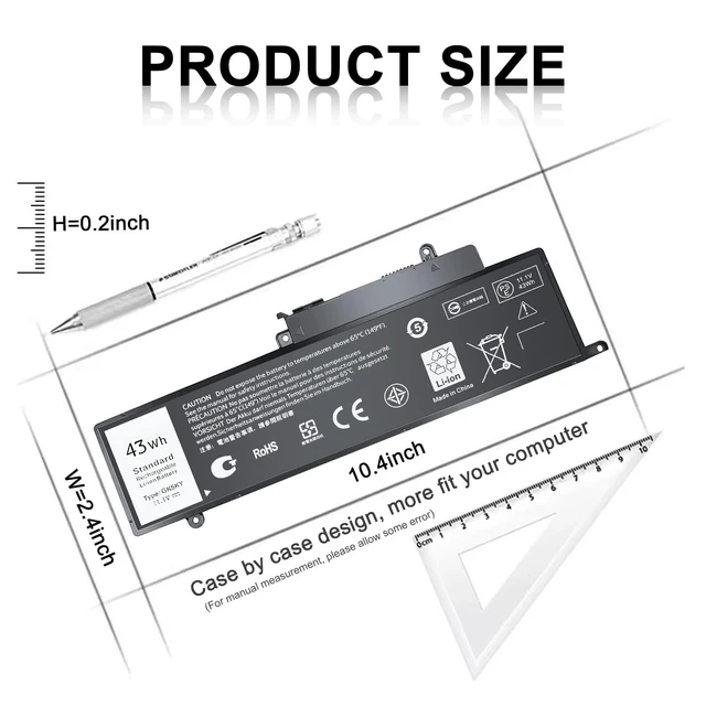 Alt view image 7 of 10 - IEFUU New GK5KY Battery for Dell Inspiron 11 3147 3148 3152 Series Inspiron 13 7353 7352 7347 7348 7359 7558 7568 Series Laptop Notebook Battery Fits Type 92NCT 4K8YH 04K8YH 092NCT
