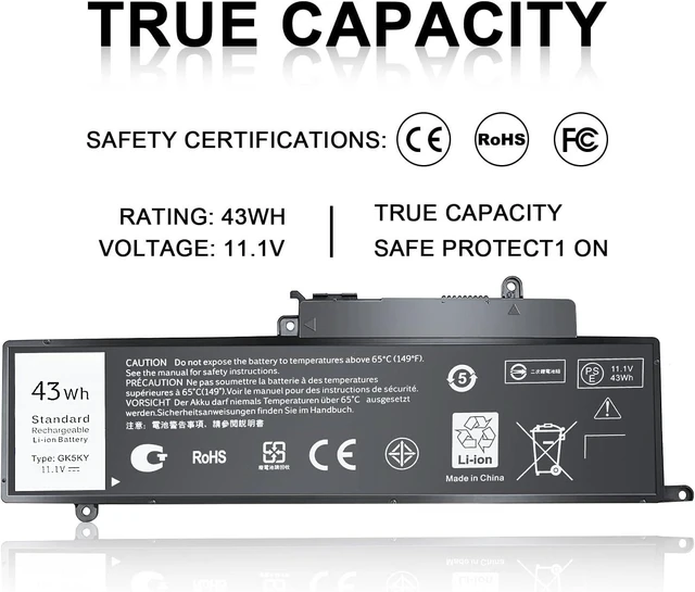 Alt view image 12 of 14 - IEFUU New GK5KY Battery for Dell Inspiron 11 3147 3148 3152 Series Inspiron 13 7353 7352 7347 7348 7359 7558 7568 Series Laptop Notebook Battery Fits Type 92NCT 4K8YH 04K8YH 092NCT