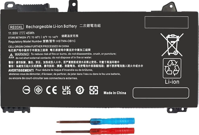 Alt view image 15 of 20 - LXHY RE03XL RF03XL L32656-005 Laptop Battery for HP ProBook 430 440 445 450 455R G6 430 440 445 450 G7 Notebook Battery L32407-AC1 L32407-2B1 L32407-541 HSTNN-OB1C HSTNN-UB7R HSTNN-DB9A REO3XL 45WH