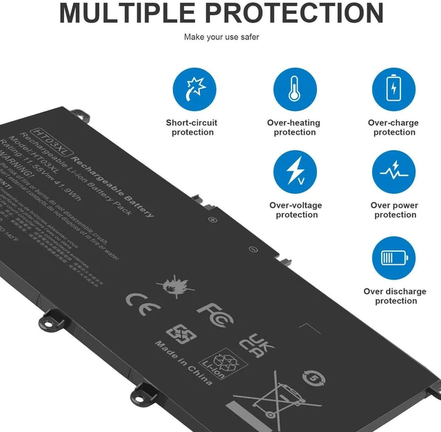 Alt view image 3 of 5 - 11.55V Battery for HP HT03XL HSTNN-DB8R HSTNN-DB8S HSTNN-IB80 HSTNN-IB8O HSTNN-LB8L