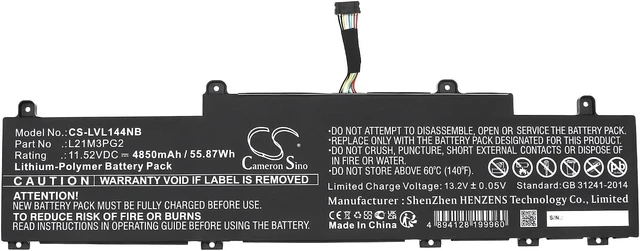 Alt view image 7 of 8 - CS Cameron Sino 4850mAhReplacement New Battery for Lenovo ThinkPad L14 Gen 4(Intel)21H10063ED,ThinkPad L14 Gen 4(AMD)21H5001DPG,ThinkPad L15 Gen 3(Intel)21C30006YA,ThinkPad L15 Gen 3(Intel)21C3000PMZ,