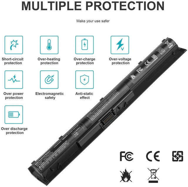 Alt view image 7 of 10 - 14.8V Battery for HP Pavilion 14-ab 14t-ab 15-ab 15-an 17-g Series
