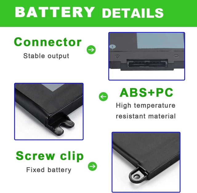 Alt view image 9 of 14 - SLE-TECH New WDX0R Notebook Battery for dell Inspiron 15 5565 5567 5568 5578 7560 7570 7579 7569 13 5368 5378 7368 7378 17 5765 5767 5770 Series;fit dell 3CRH3 T2JX4 FC92N CYMGM Laptop