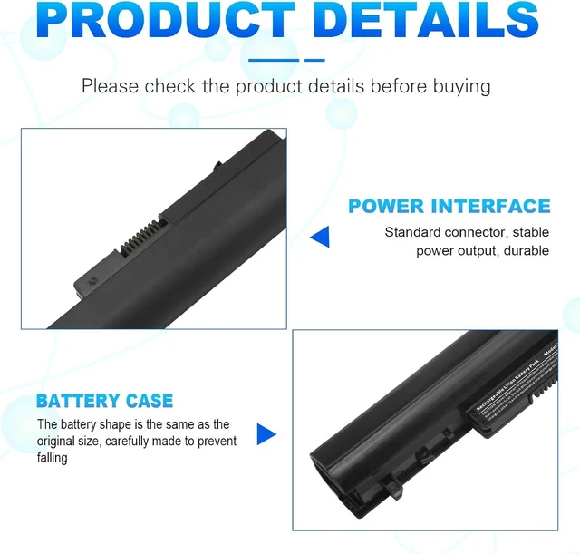 Alt view image 13 of 14 - TREE.NB Laptop/Notebook Battery Replacement for HP LA04 776622-001 728460-001 TPN-Q130 752237-001 TPN-Q132 TPN-Q129 LA04DF HSTNN-DB5M HSTNN-YB5M F3B96AA HSTNN-UB5M - Black - High Performance New