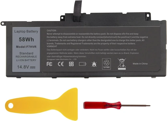Alt view image 8 of 14 - Futurebatt F7HVR Notebook Battery 14.8V 58WH Replaceable for Dell Inspiron 15 7537 Dell Insprion 17 7737 Series